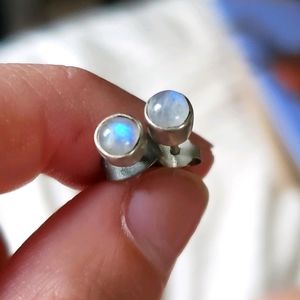 Moonstone stud earrings